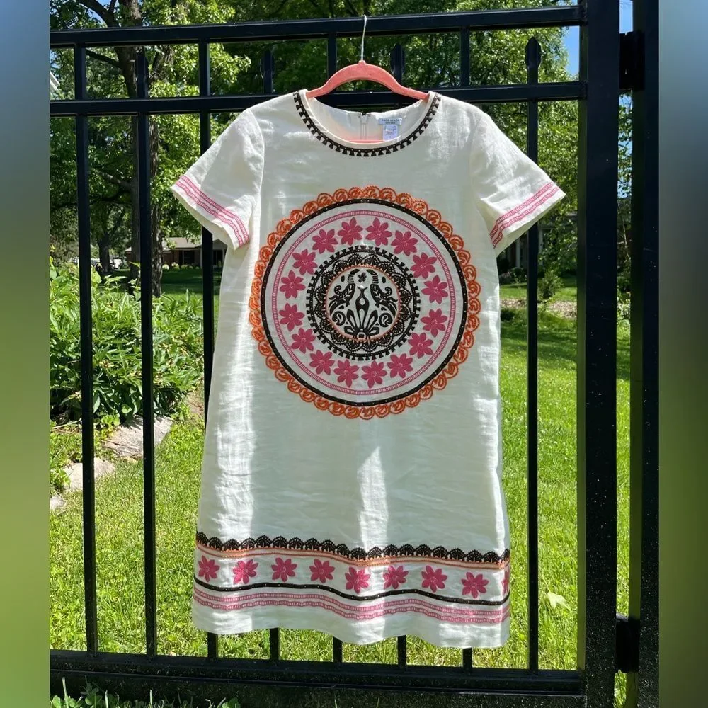 Kate Spade Linen Embroidered Tunic Dress